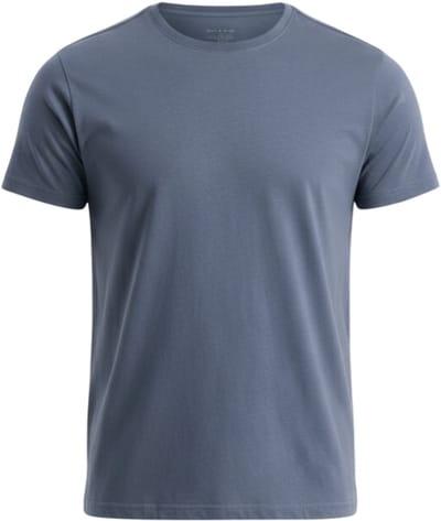 OMBRE T-shirt - Regular Fit - Katoen - Korte Mouw Donkerblauw S