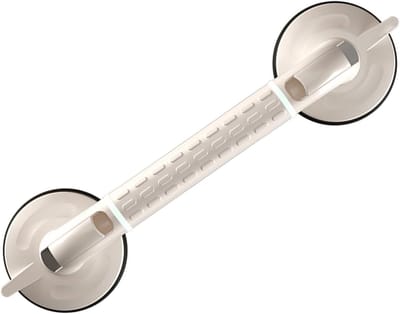 Herbruikbare douchegreep - Veiligheidshandgreep bad - Veilig douchen - Sterke zuignapbevestiging - L-46cm - Wit