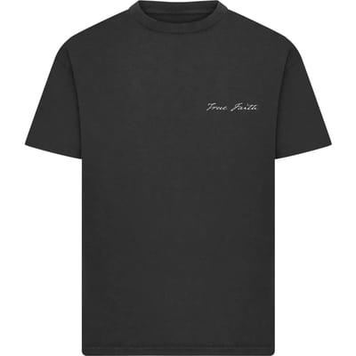 Mister Tee - True Faith Vintage Heavy Loose Heren Tshirt - XXL - Zwart