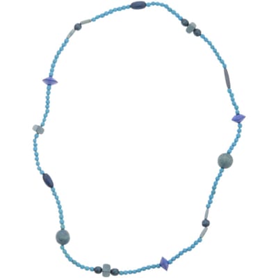 Behave – Lange ketting blauwgrijs – Bohemian look – Vintage sieradenstijl