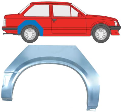 Reparatiepaneel achterspatbord voor Opel Corsa A 1982-1993 / Rechts
