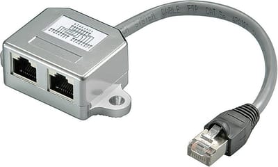 ISDN splitter - 1x RJ45 (m) - 2x RJ45 (v) - versie 1 - 0,15 meter