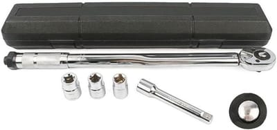 Momentsleutel Set - Verstelbare Sleutel - Precisie Werk - Klik Geluid Melding - 1/2 Inch Aandrijving - Zilver