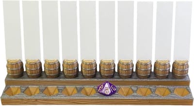 Initiatief Tracker - Spel Ordening - Gevechten Beheren - Uitwisbare Naamlabels - 10 Vatsleuven - Bruin Zilver