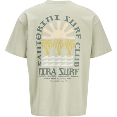 Jack & Jones Heren Surf Backprint T-Shirt JORSURF Groen - Maat L