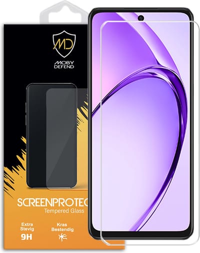 MobyDefend Screenprotector - Geschikt voor Oppo A40 - Case-Friendly Screensaver - Gehard Glas
