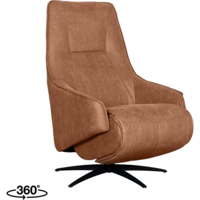 LABEL51 Odense Fauteuil - Bruin - Stof - 2-Motorig - - - Met Armleuning