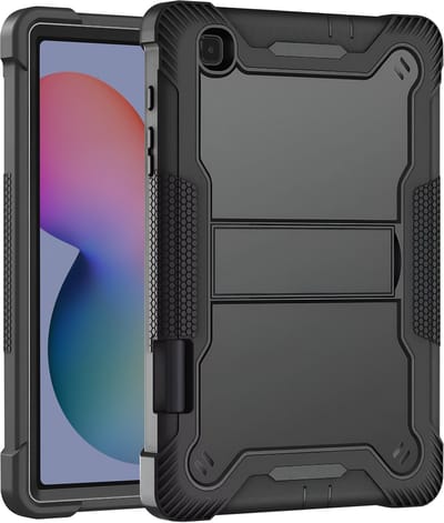 Avizar Hoesje Geschikt voor Samsung Galaxy Tab S6 Lite Antischoksteun, Zwart