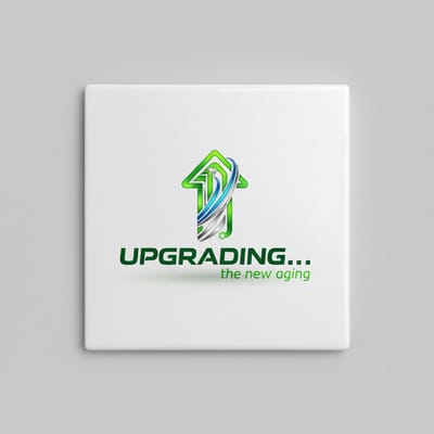Inspirerende ‘Upgrading… The New Aging’ Decoratieve Tegel – Moderne 15×15 cm Wanddecoratie Cadeau