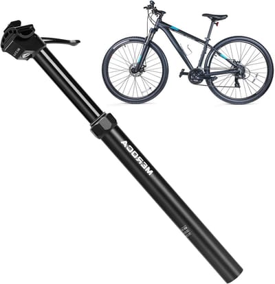 Fiets Zadelpen - Verstelbare Pen - Comfortabel Fietsen - Handmatige Stuurhoogte - 125 mm Slag - Zwart
