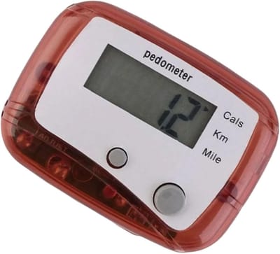 Compacte Stappenteller - Draagbare Kilometerteller - Fitness Volgen - Direct Gebruiksklaar - 47 x 35 cm - Rood