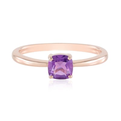 Cavill - Zilveren Ring Roséverguld - 925 Sterling Zilver - Siberische Amethist 0.77 ct - Antiek Kussen Briljantslijpsel - Paars - Elegant