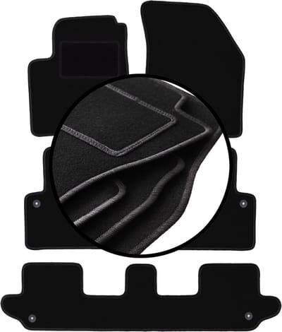 Set velours vloermatten voor: Volvo XC90 I SUV 7-zits (2002-2014)