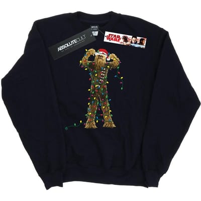 Star Wars Dames/Dames Chewbacca Kerstverlichting Sweatshirt (Zwart)