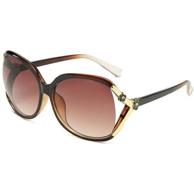 Nieuwe Grote Montuur Ronde Vorm Zonnebril Dames Designer Mode Zonnebrillen Dames Rijden Brillen UV400 Oculos De Sol As shown