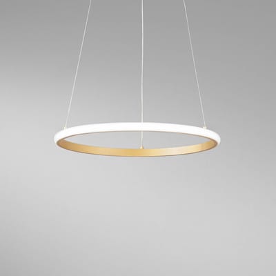 Luce Ambiente Design LED hanglamp Axis, Ø 40 cm, goudkleurig, metaal, CCT