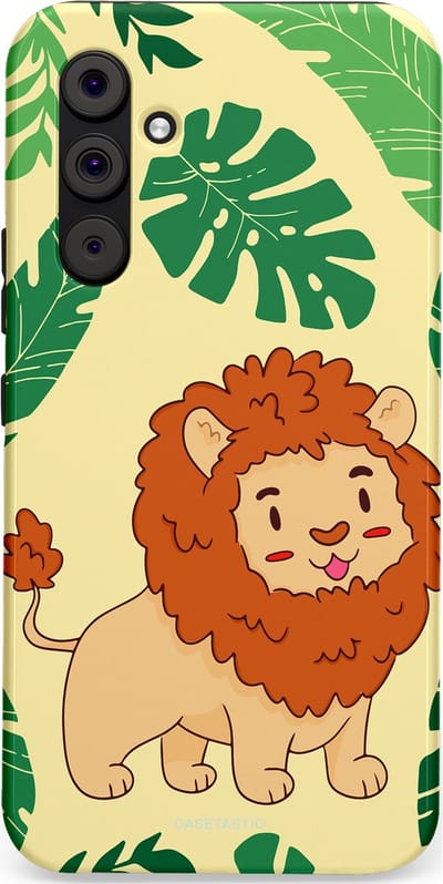 Casetastic Hoesje Geschikt voor Samsung A54 (5G) - Stijlvolle Beschermende Duo-layer Case - Jungle Leeuw Ontwerp