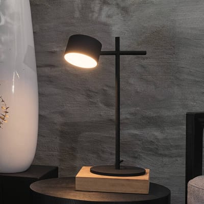 OSRAM Decor Kyoto LED Tafellamp 12W 3000K 350lm Zwart, Aluminium, Touch-Dim, voor Nachtkastlamp, CRI90, IP20