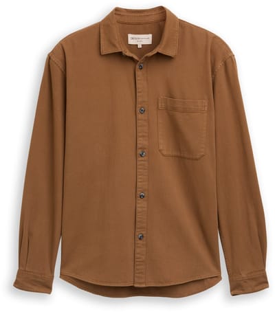 Tom Tailor Denim - Overhemd met relaxte pasvorm en borstzak - Maat XL - Golden Clay