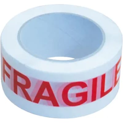 Pack N Move Tape Fragile - Rood/wit - 100m - 11x11x5cm