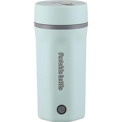 Bouilloire électrique portative de voyage bouilloire électrique portative d'acier inoxydable de 500 ml pour l'eau bouillante UK Plug vert