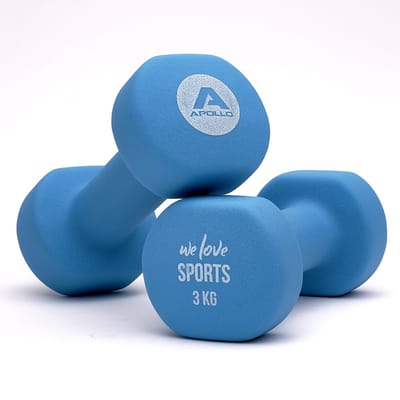 Apollo Halterset | Fitnesshalters 2x 3kg | Dumbbells voor Vrouwen & Mannen| Dumbbell Weights | 3kg-Gewichten