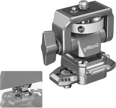 Snelkoppeling voor camera monitor met NATO rail, 360° draaibaar en 160° kantelbaar, tot 2.5kg belasting - ideaal voor videoproductie en fotografie