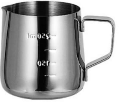 Melkopschuimer - Melkkannetje - Latte Art-kannetje - Gegradueerd - Roestvrij staal - Geschikt voor Latte Art - 250 ml - Zilver