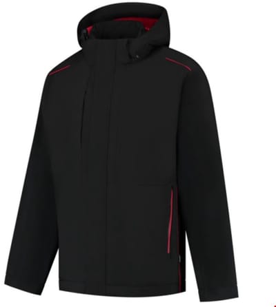 Tricorp Winter Tech Shell Accent zwart-rood XS