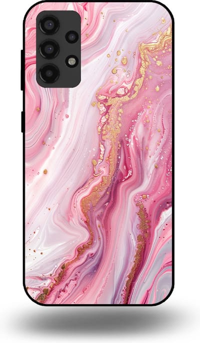Smartphonica Telefoonhoesje geschikt voor Samsung Galaxy A32 4G met marmer opdruk - TPU backcover case marble design - Roze geschikt voor Samsung Galaxy A32 4G