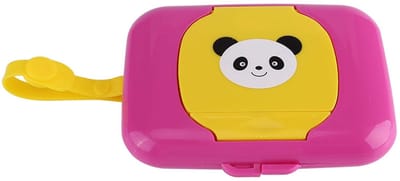 Dailygoody - Draagbare Doos voor Natte Doekjes - Milieuvriendelijk - Lichtgewicht en Compact - Roze Doos - Perfect voor Kinderwagens - Handig voor Ouders
