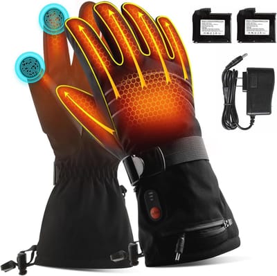 Verwarmde handschoenen voor mannen en vrouwen - Elektrische skihandschoenen met touchscreen en 3 verwarmingsniveaus