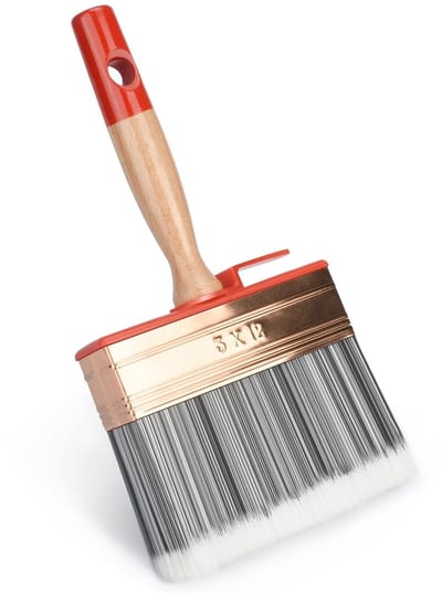 Allecto - Oppervlakteborstel Houtverf Vernis - Platte Kwast - Ergonomisch Handvat - Rood - Voor Diverse Verven - Ideaal voor Schilderprojecten