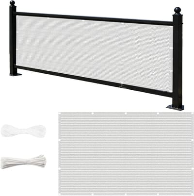 Balkonscherm Inkijkbescherming - Privacy Scherm - Privacy Creëren - Weerbestendig HDPE - 180x1450 cm - Wit