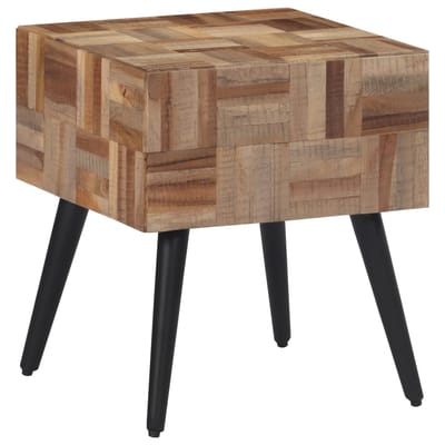 vidaXL - Bijzettafel - 40x40x45 - cm - massief - gerecycled - teakhout