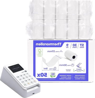 Thermorollen 57mm x 9m x 12mm - Kassarollen - Thermopapier - Bonrollen voor bankcomat - Kredietkaartlezer - 50 rollen