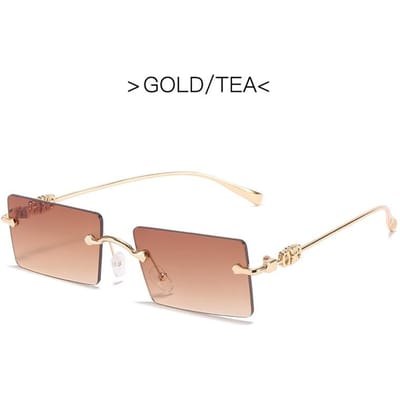 Trend Luxe Zonnebril Mode Vierkante Bril Dames Zonnebril Klassiek Retro Metalen Montuur Bril Heren en Dames Uv400 WHITE brown