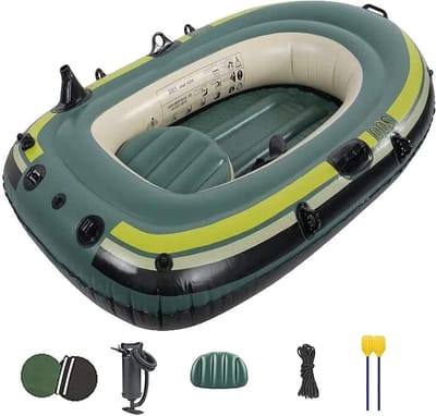 Opblaasbare Kajak - Watersport Boot - Vissen en Varen - Snel Opblazen - 200 x 120 cm - Groen
