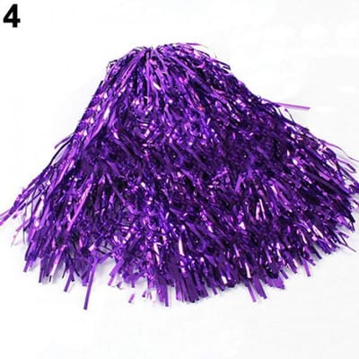 1 pom-pom girl métallique, pom-pom girl, pom-pom girl, danse, fête, match d'équipe, sport, pompons violet
