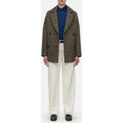 Closed Double Breasted Coat Jacket Biscotti Brown Size: S | Cropped Jackets Outlet | Dames | Bruin