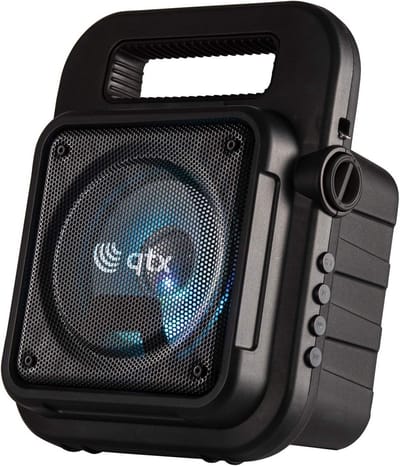 Draagbare Feest Speaker - Bluetooth Geluid - Muziek Afspelen - Ingebouwde Lichtshow - 10 Watt - Zwart