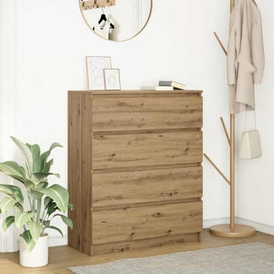 vidaXL - Dressoir - 80x35x99 - cm - spaanplaat - artisan - eikenkleurig