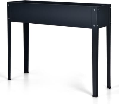 Kweektafel - Verhoogde Plantenbak met Opbergrek - Voor Tuin - Balkon - Plantenbak voor buitenkweken - Grijs
