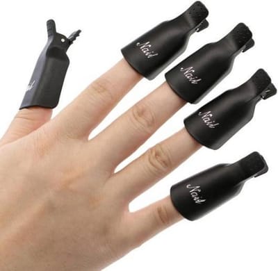 Knaak Nagellak Remover Clips - 10 Stuks - Herbruikbare Soak Off Klemmen - Voor Gellak & Acryl - Zwart