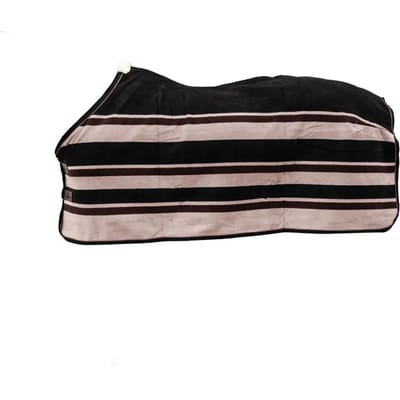 Kentucky Horsewear - Zweetdeken fleece 'heavy' stripes bruin/beige 140-6'3