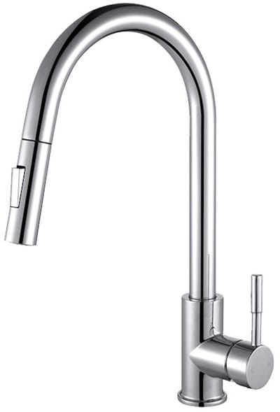 Uittrekbare RVS Keukenkraan - 40 cm Hoog - 2 sproeifuncties