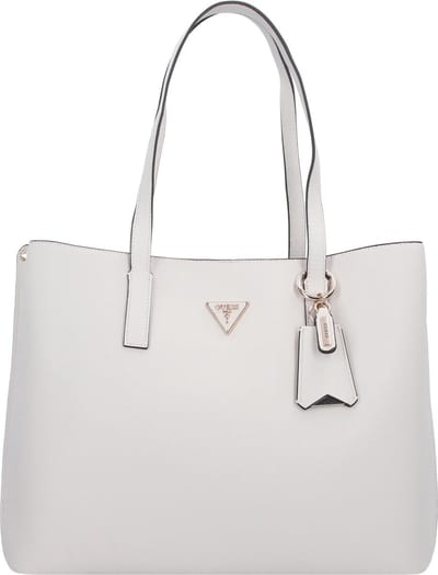 GUESS Schoudertas Shopper Meridian Girlfriend Tote Ivory Wit