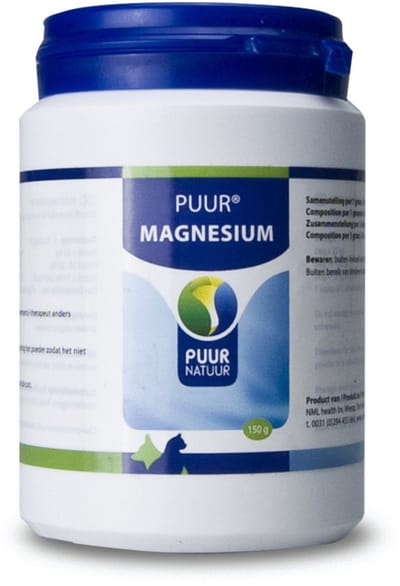 Puur Magnesium Poeder 150 Gr - PUUR NATUUR - Ontspanning Hond en Kat - Aanvullend Voer Magnesium