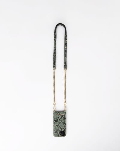 iDeal of Sweden Phone Necklace Case geschikt voor iPhone 11 Pro/XS/X Khaki Python