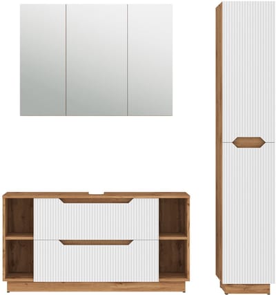 Vicco Badkamermeubelset Lotta, Wit, 3-delig